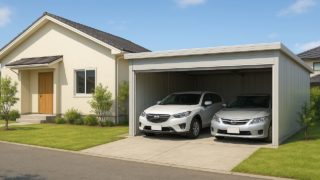 【日立市】車庫ガレージの見積もり価格比較|良い業者を見抜く3つの視点 日立市の住宅に施工された車庫ガレージのイメージ