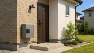 茨城県の戸建て外構に施工された宅配ボックスのイメージ