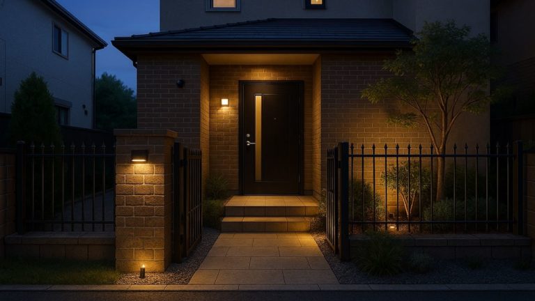 市原市の戸建て外構に施工された玄関アプローチのイメージ