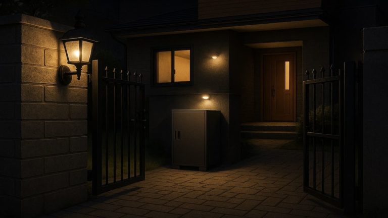 市原市の戸建て外構に施工された宅配ボックスのイメージ