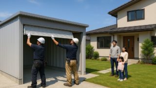 市原市の住宅に施工された車庫ガレージのイメージ