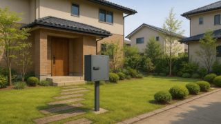 一宮市の戸建て外構に施工された宅配ボックスのイメージ