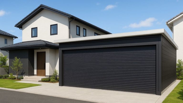 一宮市の住宅に施工された車庫ガレージのイメージ