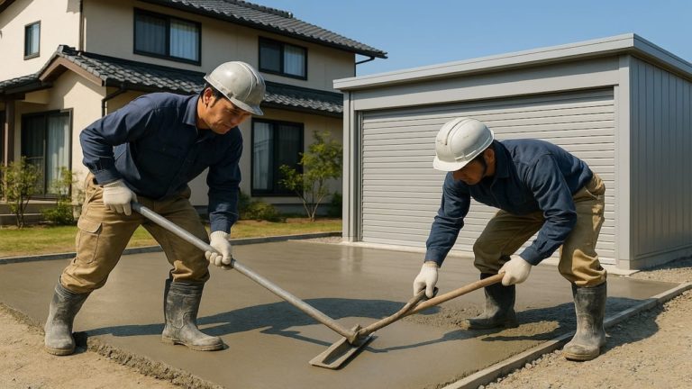 伊賀市の住宅に施工された車庫ガレージのイメージ