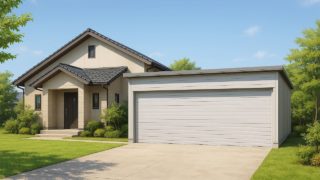 飯田市の住宅に施工された車庫ガレージのイメージ