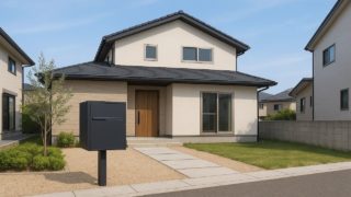 諫早市の戸建て外構に施工された宅配ボックスのイメージ