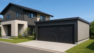 諫早市の住宅に施工された車庫ガレージのイメージ