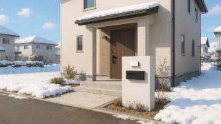 岩手県の戸建て外構に施工された門柱のイメージ