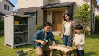 【泉佐野市】物置設置で失敗しないための費用と工事の考え方 泉佐野市の住宅に施工された屋外用物置イメージ