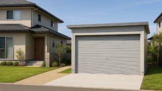 【出雲市】車庫ガレージの価格と人気デザイン事例|選び方のコツ 出雲市の住宅に施工された車庫ガレージのイメージ