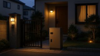 門真市の戸建て外構に施工された宅配ボックスのイメージ