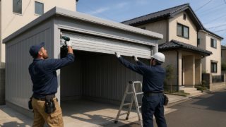 【門真市】車庫ガレージの見積もり費用|安さだけで選ばない鉄則 門真市の住宅に施工された車庫ガレージのイメージ
