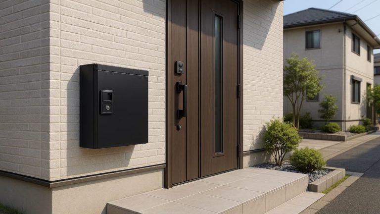 各務原市の戸建て外構に施工された宅配ボックスのイメージ