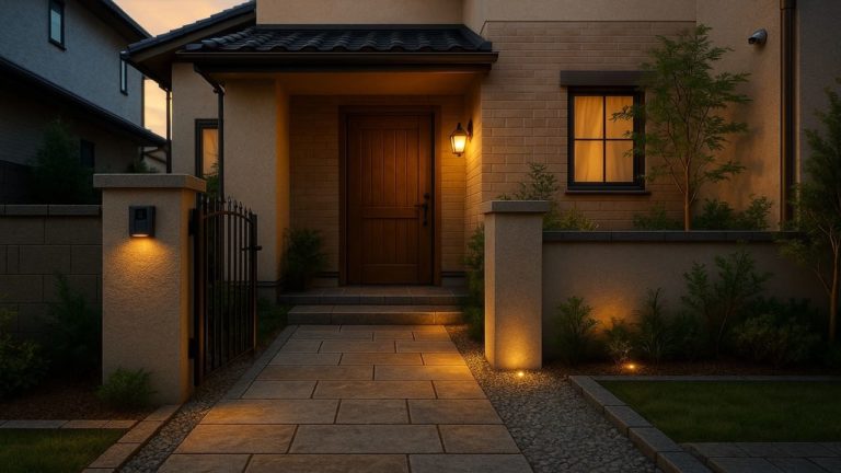 加古川市の戸建て外構に施工された玄関アプローチのイメージ