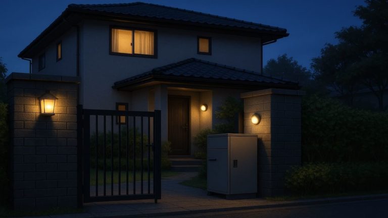 加古川市の戸建て外構に施工された宅配ボックスのイメージ