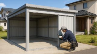 【加古川市】車庫ガレージの相場表|初心者でも分かる価格の決め方 加古川市の住宅に施工された車庫ガレージのイメージ