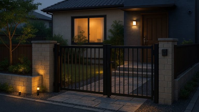 鎌ケ谷市の戸建て外構に施工された玄関アプローチのイメージ