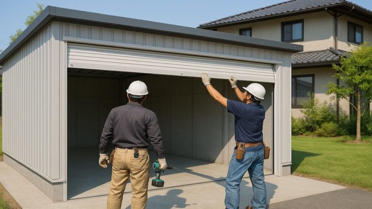 亀岡市の住宅に施工された車庫ガレージのイメージ