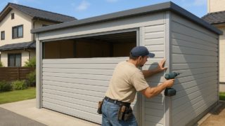 神奈川県の住宅に施工された車庫ガレージのイメージ