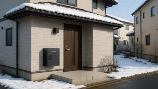 【金沢市】宅配ボックスの総額相場|資産価値を上げる外構計画 金沢市の戸建て外構に施工された宅配ボックスのイメージ