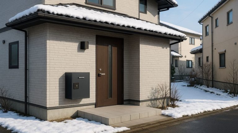 金沢市の戸建て外構に施工された宅配ボックスのイメージ