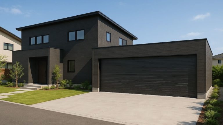 鹿屋市の住宅に施工された車庫ガレージのイメージ