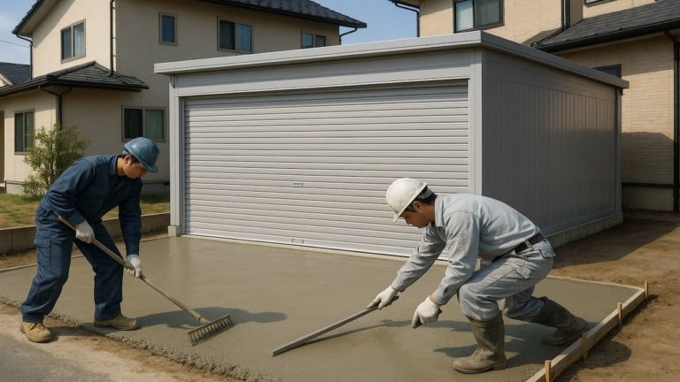 刈谷市の住宅に施工された車庫ガレージのイメージ