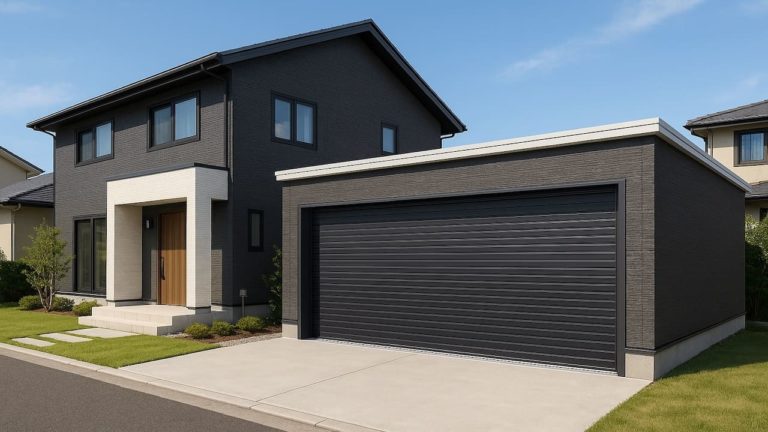 春日部市の住宅に施工された車庫ガレージのイメージ