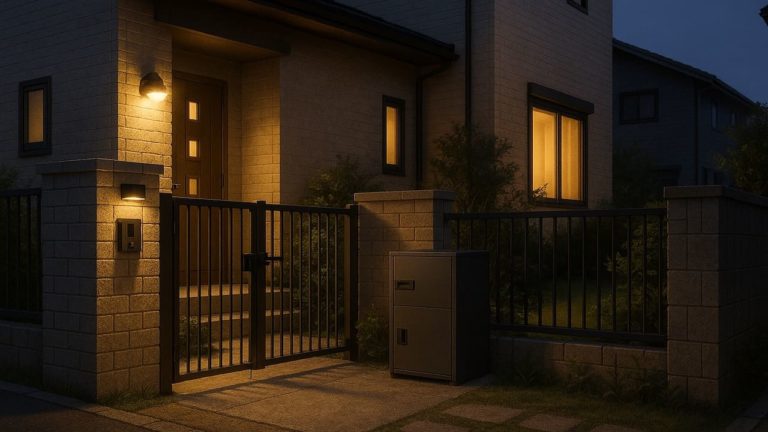 葛飾区の戸建て外構に施工された宅配ボックスのイメージ