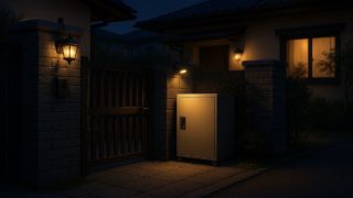 【河内長野市】宅配ボックスの費用シミュレーション|総額を下げる秘訣 河内長野市の戸建て外構に施工された宅配ボックスのイメージ