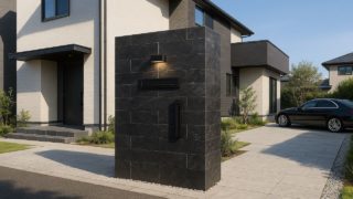 【川口市】門柱の工事相場|満足と不満のリアルレポート 川口市の戸建て外構に施工された門柱のイメージ