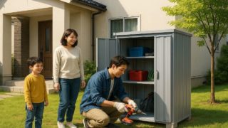 【川西市】安い×おしゃれな物置設置|費用と業者を徹底比較 川西市の住宅に施工された屋外用物置イメージ
