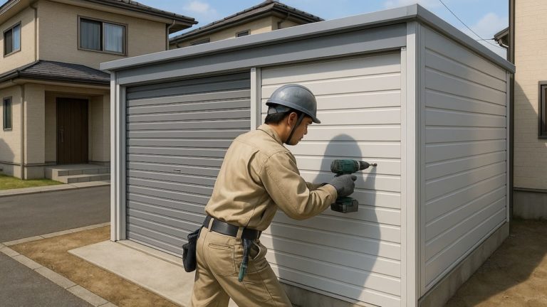 川崎市の住宅に施工された車庫ガレージのイメージ