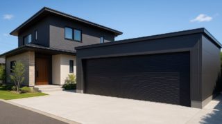 霧島市の住宅に施工された車庫ガレージのイメージ