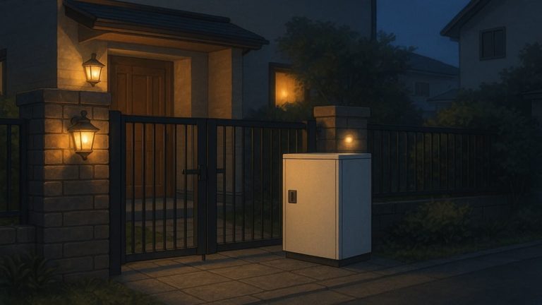 木更津市の戸建て外構に施工された宅配ボックスのイメージ