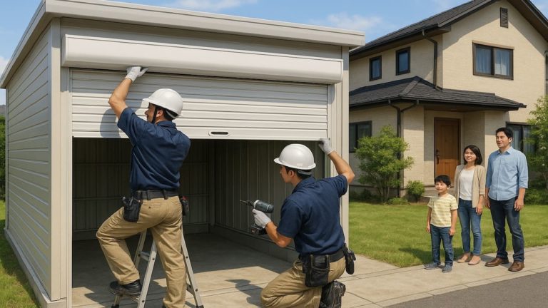 木更津市の住宅に施工された車庫ガレージのイメージ