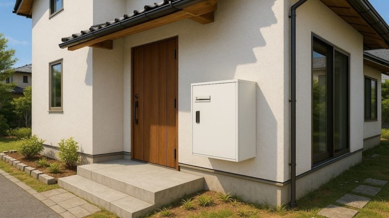 高知県の戸建て外構に施工された宅配ボックスのイメージ