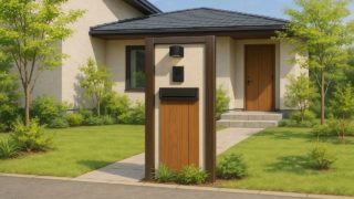 【高知県】門柱工事の費用ライン|知らないと損する3つの要素 高知県の戸建て外構に施工された門柱のイメージ