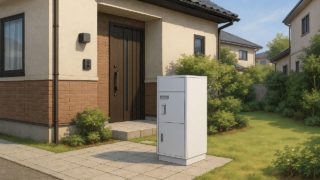 小金井市の戸建て外構に施工された宅配ボックスのイメージ