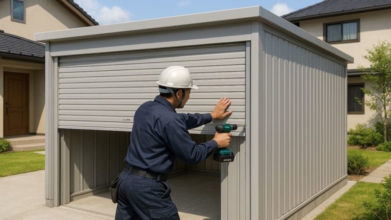 国分寺市の住宅に施工された車庫ガレージのイメージ