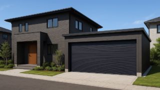 越谷市の住宅に施工された車庫ガレージのイメージ