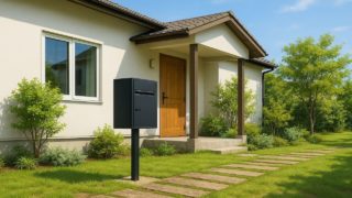 熊谷市の戸建て外構に施工された宅配ボックスのイメージ