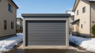 釧路市の住宅に施工された車庫ガレージのイメージ