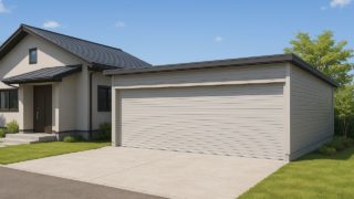 【松本市】車庫ガレージ工事の相場感|依頼前に必ず確認すべきこと 松本市の住宅に施工された車庫ガレージのイメージ