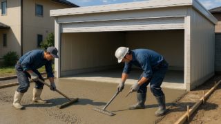 三重県の住宅に施工された車庫ガレージのイメージ