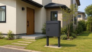 三島市の戸建て外構に施工された宅配ボックスのイメージ