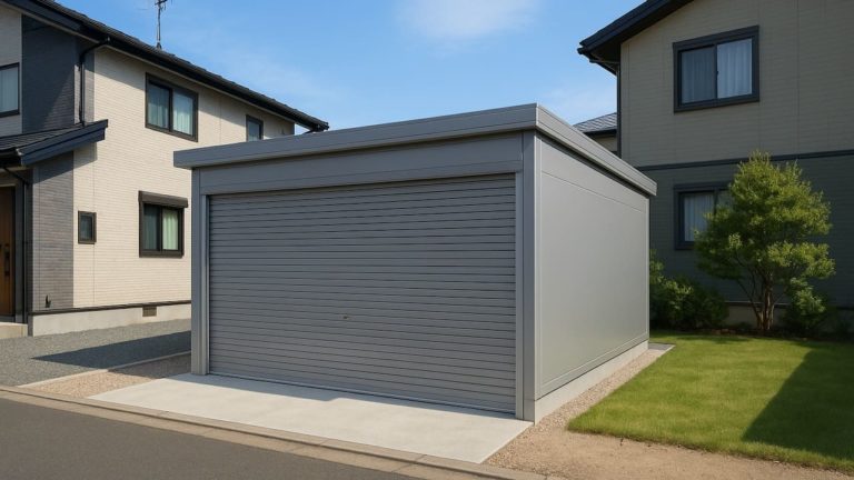 盛岡市の住宅に施工された車庫ガレージのイメージ
