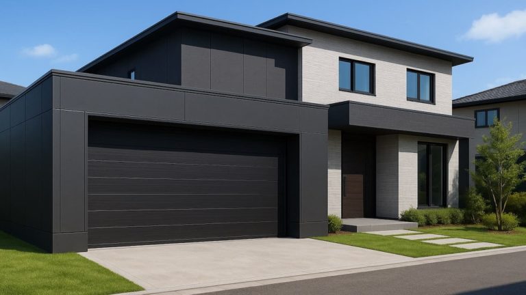 宗像市の住宅に施工された車庫ガレージのイメージ