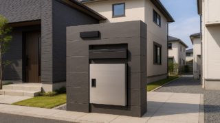 長浜市の戸建て外構に施工された宅配ボックスのイメージ
