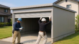 長浜市の住宅に施工された車庫ガレージのイメージ